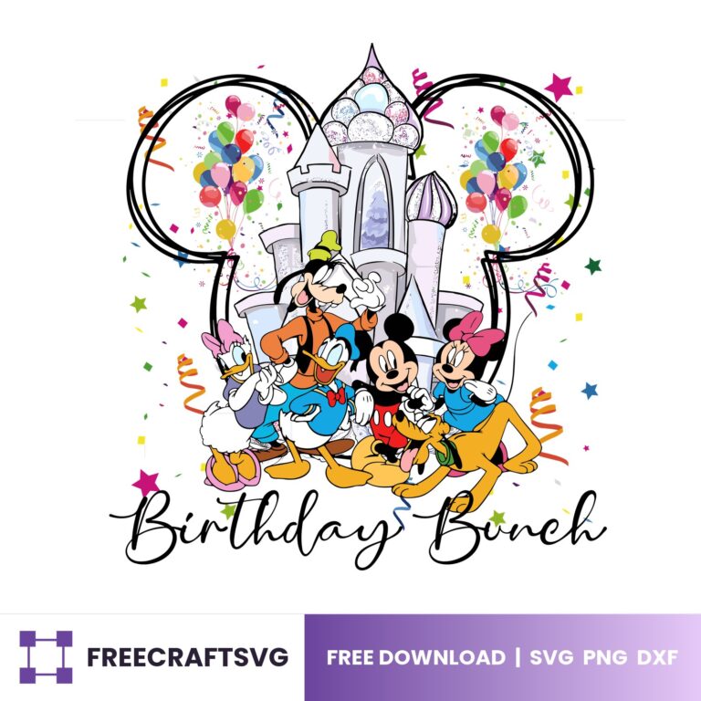 Birthday Bunch, Mickey Birthday Shirt Design, Kids Birthday Party SVG