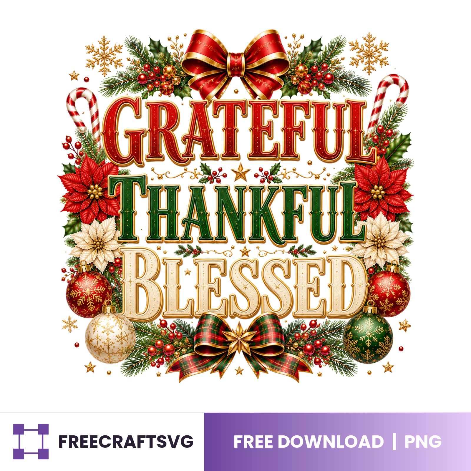 Grateful Thankful Blessed PNG