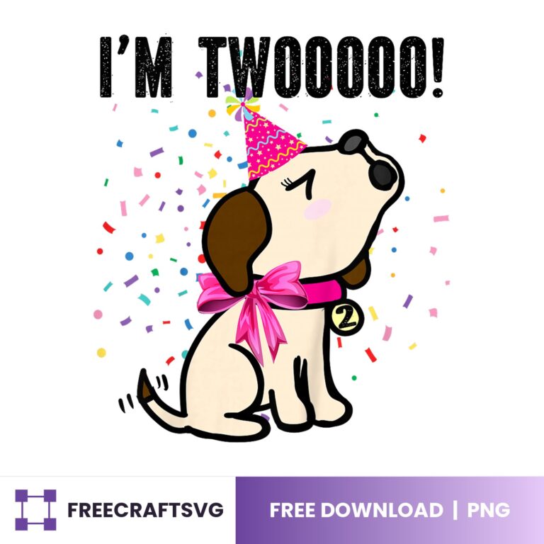 Im Twooooo Puppy Birthday PNG