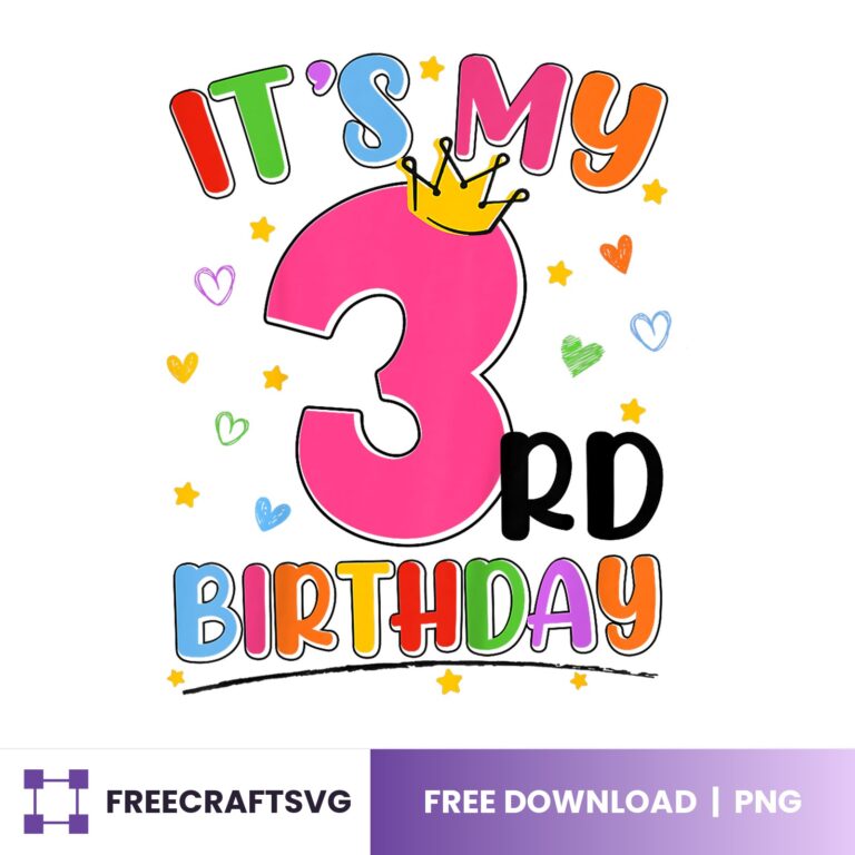 It’s My 3rd Birthday Crown PNG