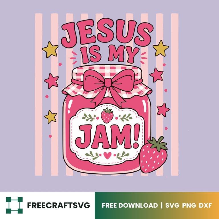 Jesus Is My Jam – Free SVG, PNG & DXF for Cricut, Silhouette & Sublimation