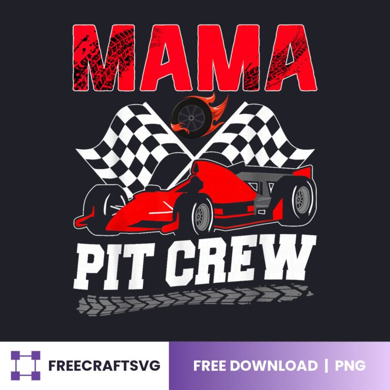 Mama Pit Crew PNG free download for Cricut and Silhouette