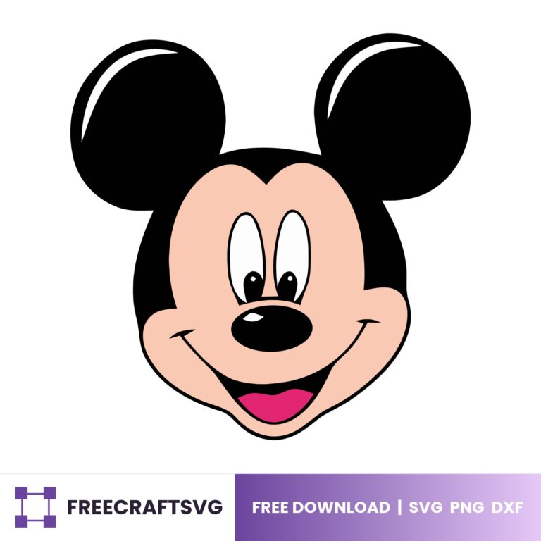 Mickey Mouse Face, Clipart – Free SVG, PNG & DXF for Cricut, Silhouette & Sublimation