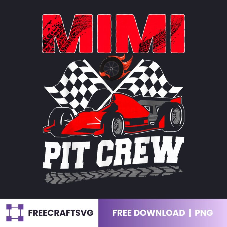 Mimi Pit Crew PNG free download for Cricut and Silhouette