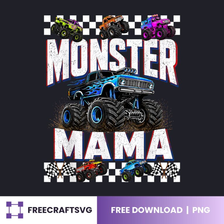 Monster Mama PNG free download for Cricut and Silhouette