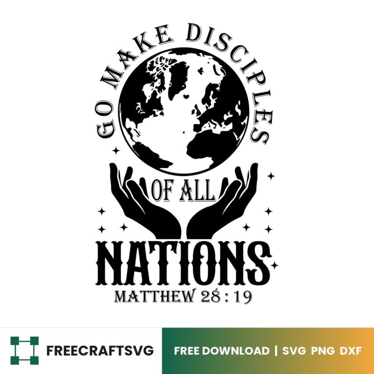 Retro Go Make Disciples SVG free download for Cricut and Silhouette