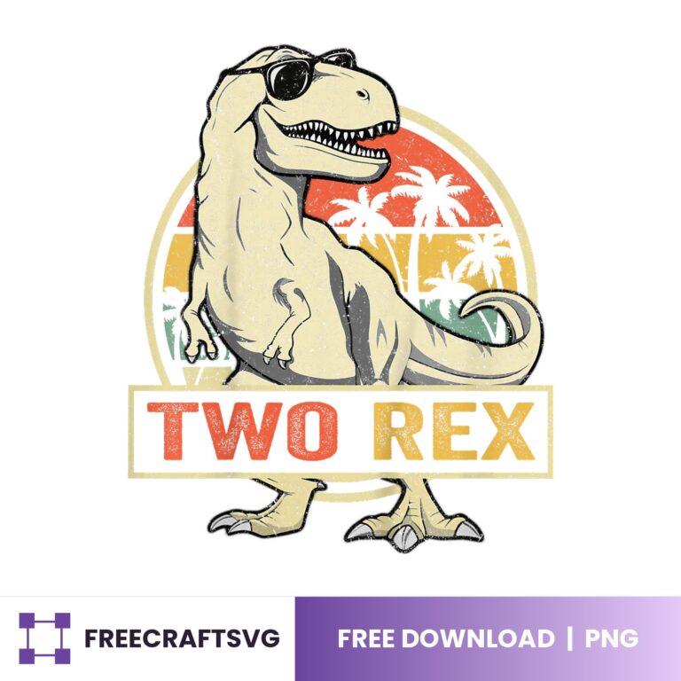 Two Rex PNG free download for Cricut and Silhouette