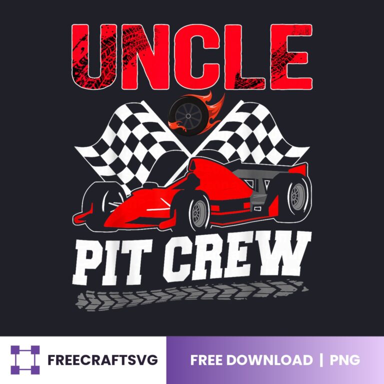 Uncle Pit Crew PNG free download for Cricut and Silhouette